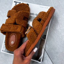 Camelové teddy pantofle-310563-02