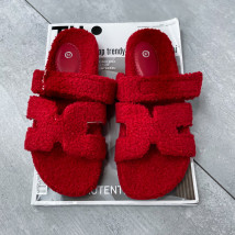 Červené teddy pantofle-310556-02