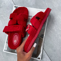 Červené teddy pantofle-310556-02