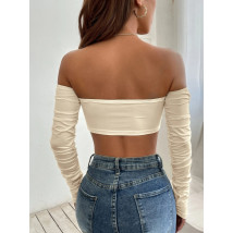 BÉŽOVÝ CROP TOP-316991-02