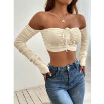 BÉŽOVÝ CROP TOP-316991-02