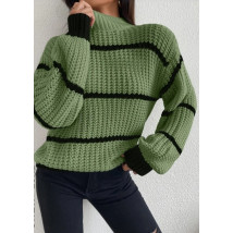 Zelený pletený svetr-295831-01