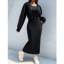 Černý komplet šaty-mikina-296016-03