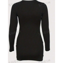 Černé vzorované mini šaty-299576-02