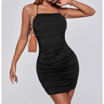 Černé mini šaty s odhalenými zády-283346-07