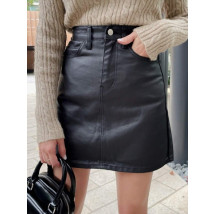 Černá koženková sukně-299753-02