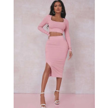 Růžový sukňový komplet-284542-04