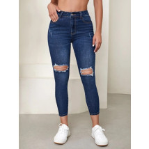 Modré džíny s vysokým pásem-283821-015