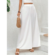 Bílé široké kalhoty LUXURY-304710-04