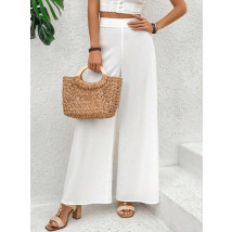 Bílé široké kalhoty LUXURY-304710-04