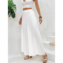 Bílé široké kalhoty LUXURY-304710-04