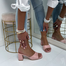 Růžové pantofle na podpatku-327274-09