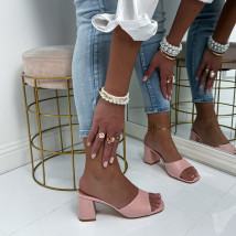 Růžové pantofle na podpatku-327274-09