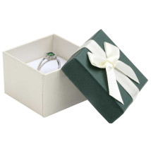 Zelená papírová dárková krabička s mašlí-278234-01