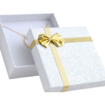 Bílá papírová dárková krabička s mašlí-278276-03