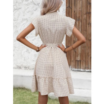 Puntíkaté béžové šaty-285461-03