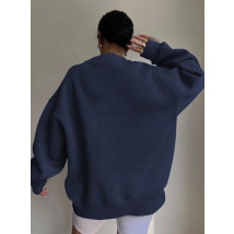 Tmavě modrá oversize mikina-310960-016