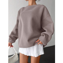 Tmavě pudrová oversize mikina-310933-02