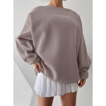 Tmavě pudrová oversize mikina-310933-02