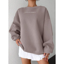 Tmavě pudrová oversize mikina-310933-02