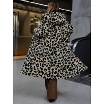 Leopardí TEDDY kabát s kapucí-311374-019