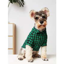 Zelená kostkovaná košile pro psa-275686-01