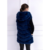 Modrá kožešinová vesta s kapucí-257066-09