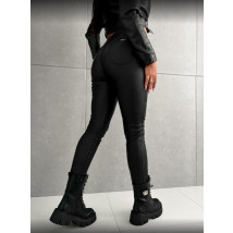 Černé elastické kalhoty-311563-01