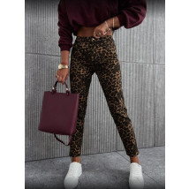 Hnědé džíny s leopardím vzorem-311558-08