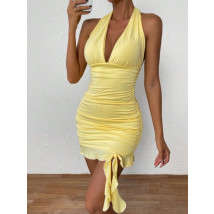 Žluté řasené šaty-305818-07