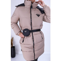 Béžová zimní bunda s kapucí-253001-09