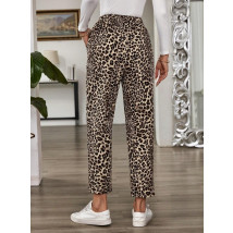 Hnědé kalhoty s leopardím vzorem-310698-03