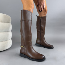 Hnědé vysoké kozačky-323454-012
