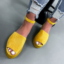 Žluté dámské sandále na platformě-210887-04