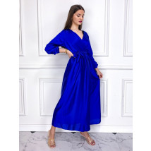 Modré dlouhé saténové šaty-259913-07