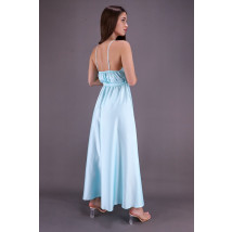 Světle modré dlouhé saténové šaty-264932-02