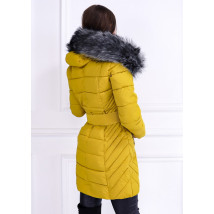 Žlutý zimní kabát-257279-08