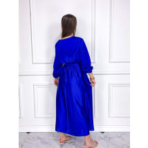 Modré dlouhé saténové šaty-259913-07