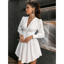 Bílé šaty s dlouhým rukávem-282859-03