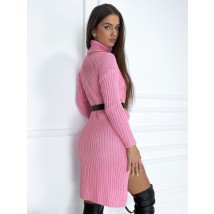 Růžové rolákové pletené šaty-294482-03