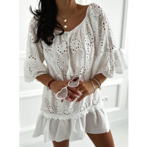 Bílé madeirové šaty-301366-01