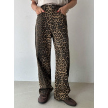 Hnědé džíny s leopardím vzorem-312739-017