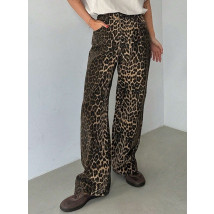 Hnědé džíny s leopardím vzorem-312739-017