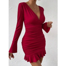 Vínové řasené šaty-301944-02