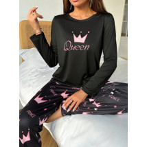 Černé pyžamo QUEEN-313953-03