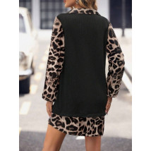 Černé šaty s leopardím vzorem-313947-04