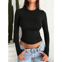 Černý top s dlouhým rukávem-308445-02