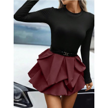 Vínovo černé puffy šaty-314300-06
