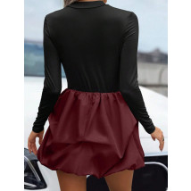 Vínovo černé puffy šaty-314300-06