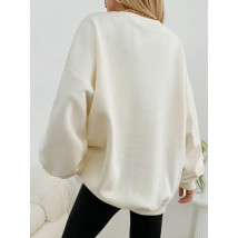 Bílá oversize mikina LA-314718-02